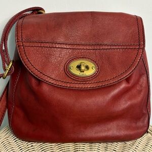 Fossil Rust/Burgundy Crossbody Bag